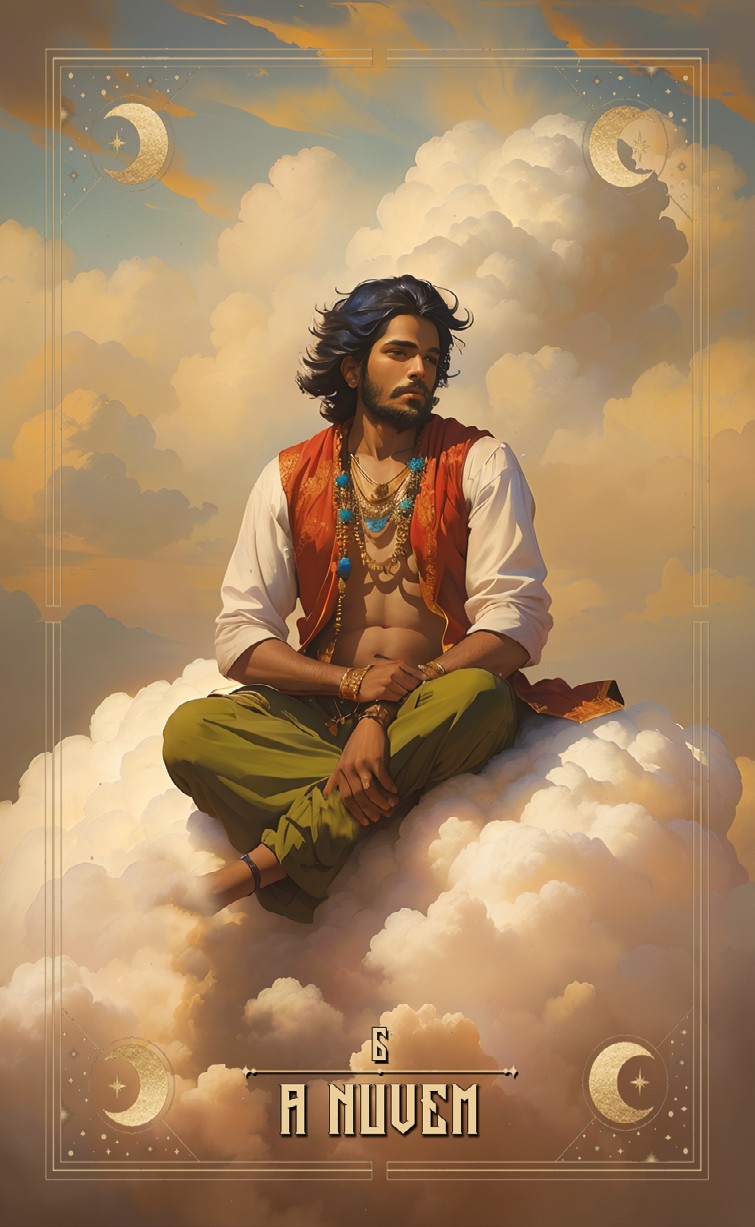 Carta 6 — As Nuvens (Baralho Cigano Lenormand)