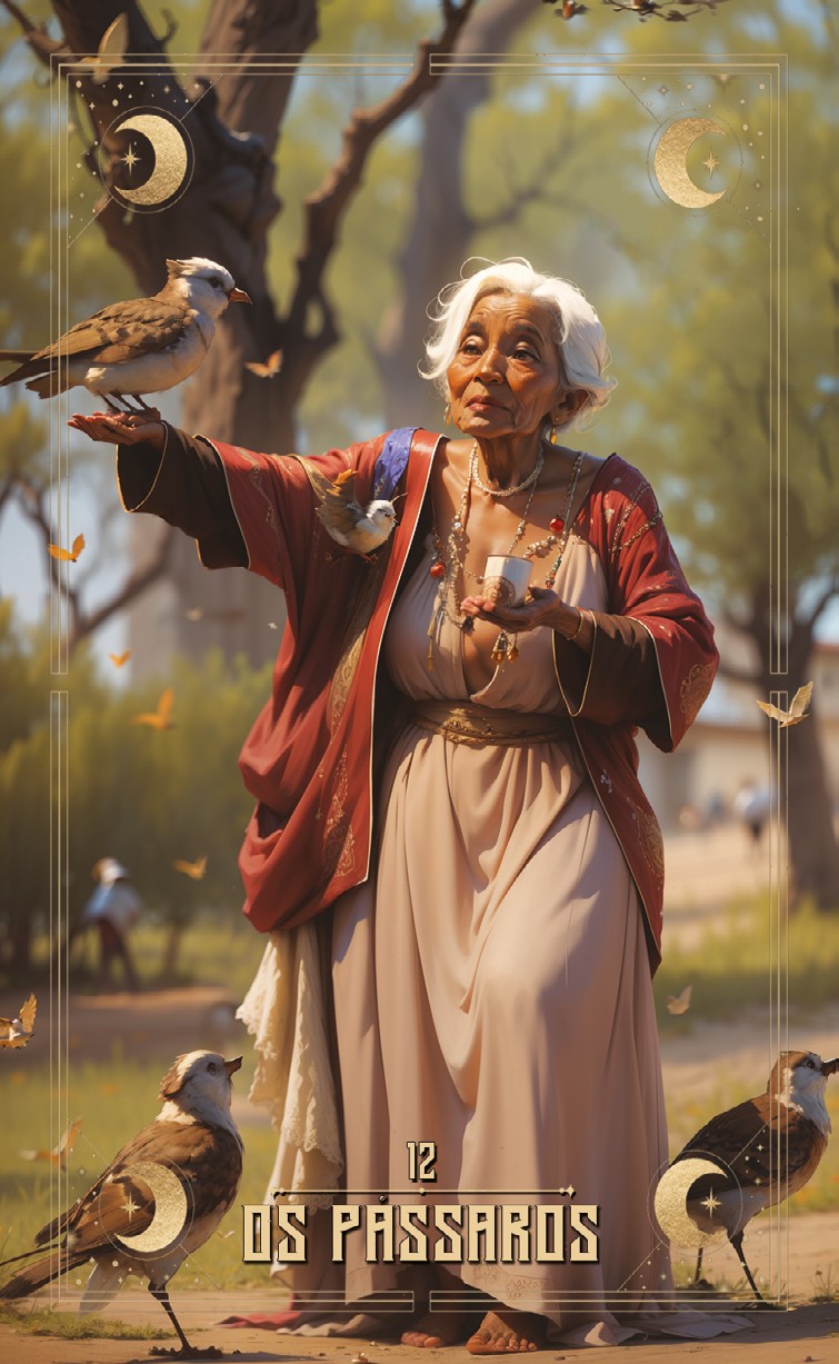 Carta 12 — Os Pássaros (Baralho Cigano Lenormand)