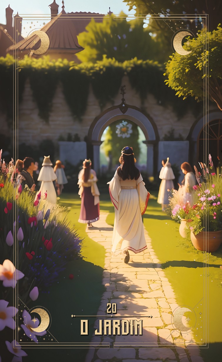 Carta 20 — O Jardim (Baralho Cigano Lenormand)
