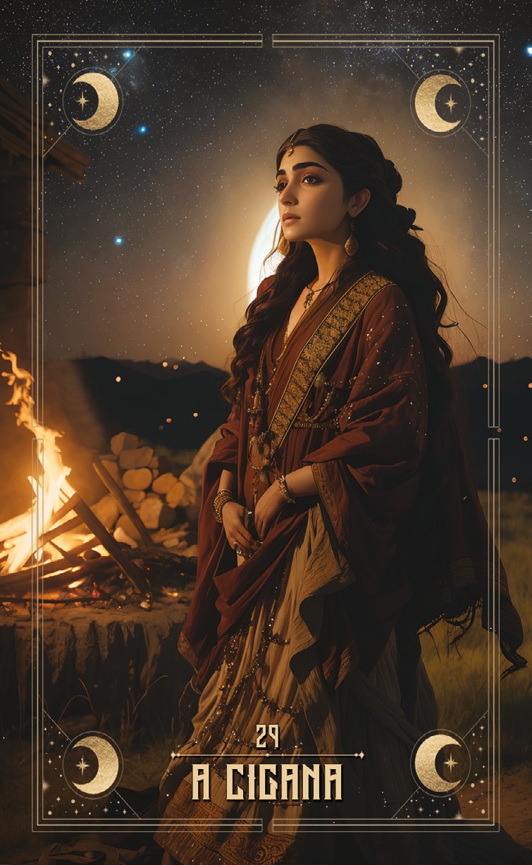 Carta 29 — A Cigana (Baralho Cigano Lenormand)